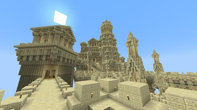 Screenshot of the Minecraft Bedrock Marketplace product Sand Castle created by Pathway Studios.