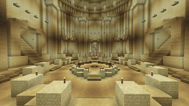 Screenshot of the Minecraft Bedrock Marketplace product Sand Castle created by Pathway Studios.