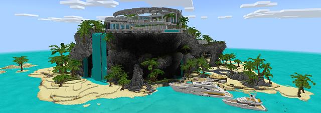 Panorama of the Minecraft Bedrock Marketplace product Santa's Mansion created by Pathway Studios.