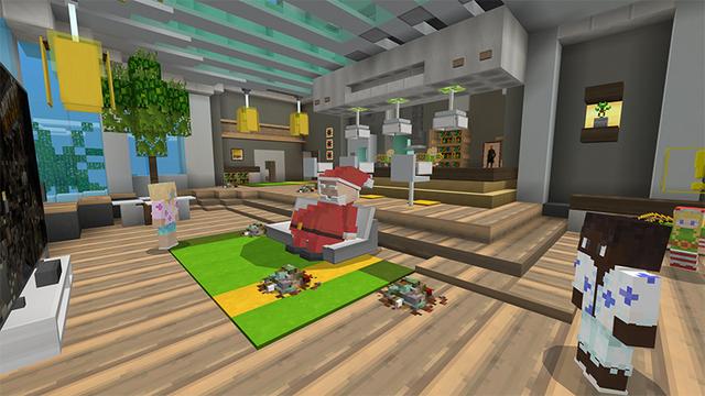 Screenshot of the Minecraft Bedrock Marketplace product Santa's Mansion created by Pathway Studios.