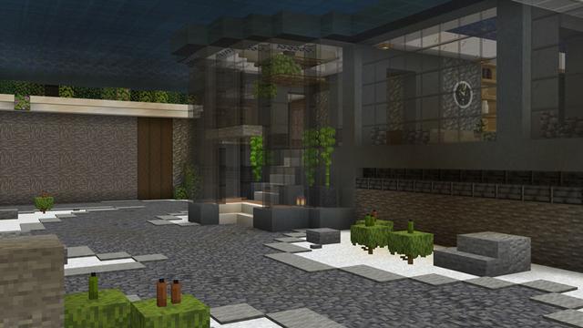 Screenshot of the Minecraft Bedrock Marketplace product Secret Base Modern Furniture created by Pathway Studios.