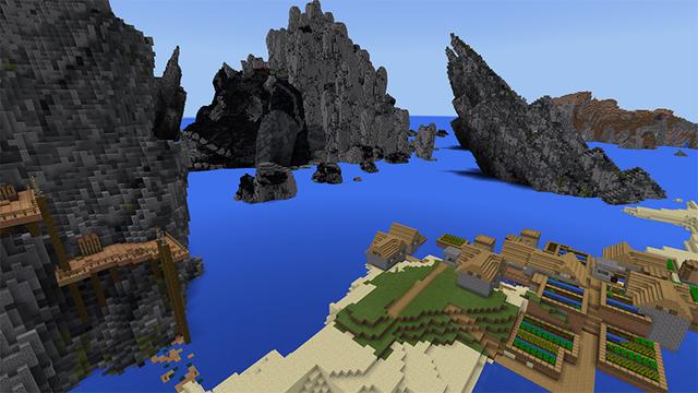 Screenshot of the Minecraft Bedrock Marketplace product Skull Island created by Pathway Studios.
