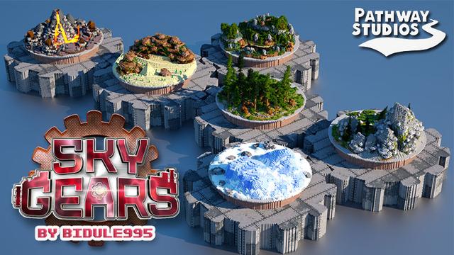 Thumbnail of the Minecraft Bedrock Marketplace product Sky Gears created by Pathway Studios.