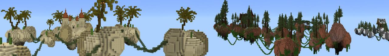 Panorama of the Minecraft Bedrock Marketplace product Sky Mansion created by Pathway Studios.