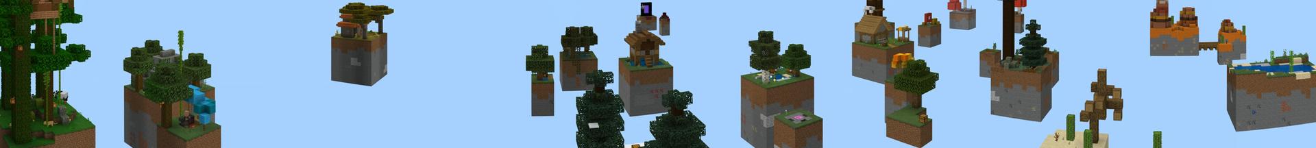 Panorama of the Minecraft Bedrock Marketplace product SkyBlock: Biomes created by Pathway Studios.