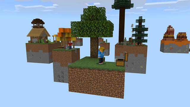 Screenshot of the Minecraft Bedrock Marketplace product SkyBlock: Biomes created by Pathway Studios.