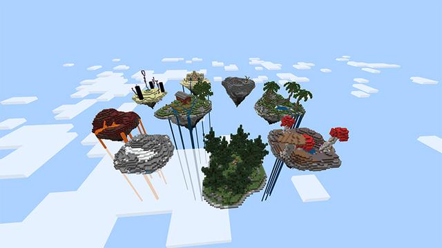 Screenshot of the Minecraft Bedrock Marketplace product Skyblock: Blocks & Biomes created by Pathway Studios.
