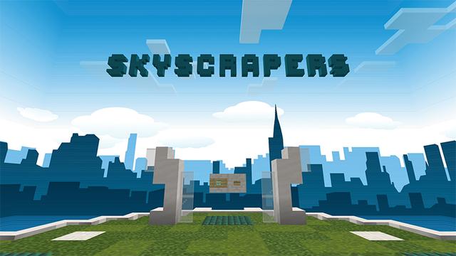 Screenshot of the Minecraft Bedrock Marketplace product Skyscrapers created by Pathway Studios.
