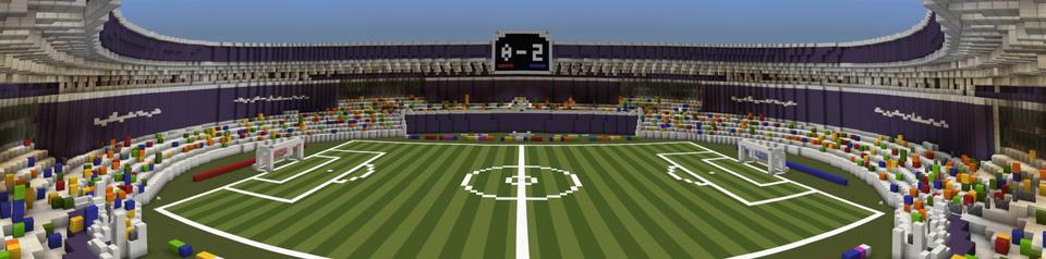 Panorama of the Minecraft Bedrock Marketplace product Soccer created by Pathway Studios.