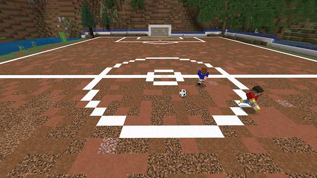 Screenshot of the Minecraft Bedrock Marketplace product Soccer created by Pathway Studios.