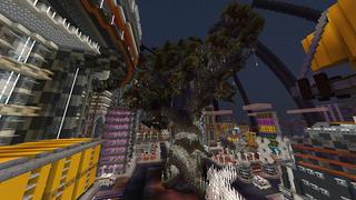 Screenshot of the Minecraft Bedrock Marketplace product Space City created by Pathway Studios.