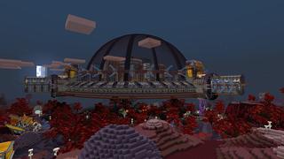 Screenshot of the Minecraft Bedrock Marketplace product Space City created by Pathway Studios.
