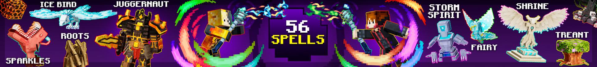 Panorama of the Minecraft Bedrock Marketplace product SpellCaster Add-On created by Pathway Studios.