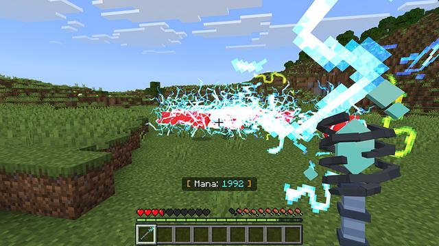 Screenshot of the Minecraft Bedrock Marketplace product SpellCaster Add-On created by Pathway Studios.