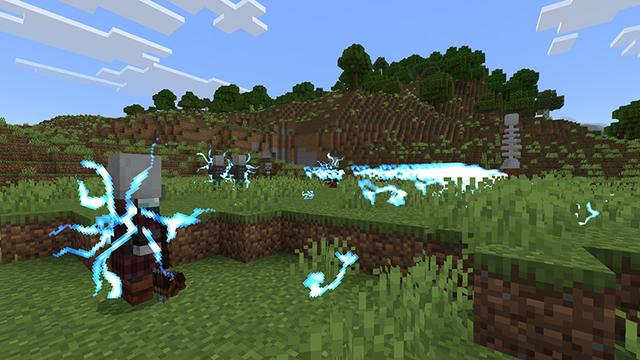 Screenshot of the Minecraft Bedrock Marketplace product SpellCaster Add-On created by Pathway Studios.