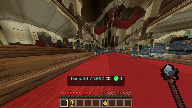Screenshot of the Minecraft Bedrock Marketplace product Spellfighter Arena created by Pathway Studios.