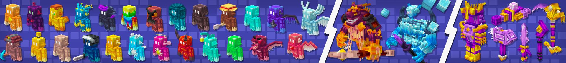 Panorama of the Minecraft Bedrock Marketplace product Spirit Companions Add-On created by Pathway Studios.