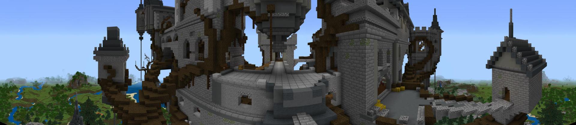 Panorama of the Minecraft Bedrock Marketplace product Start Castle created by Pathway Studios.