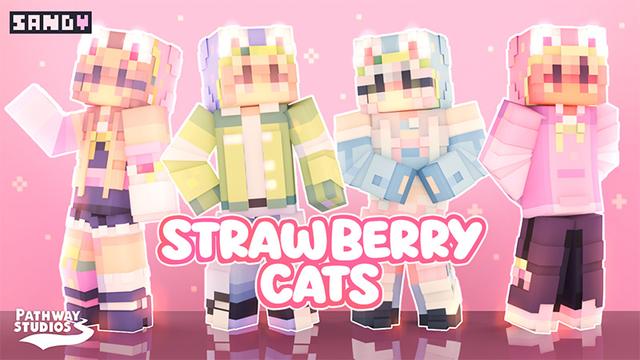 Thumbnail of the Minecraft Bedrock Marketplace product Strawberry Cats created by Pathway Studios.