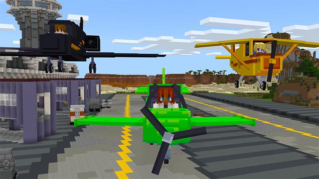 Screenshot of the Minecraft Bedrock Marketplace product Super Planes created by Pathway Studios.