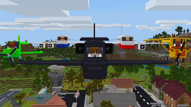 Screenshot of the Minecraft Bedrock Marketplace product Super Planes created by Pathway Studios.