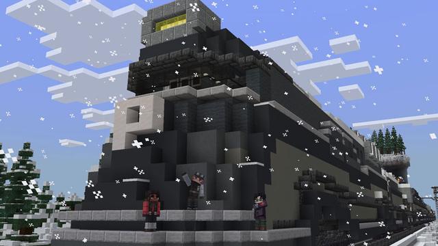 Screenshot of the Minecraft Bedrock Marketplace product SuperTrain Survival Base created by Pathway Studios.