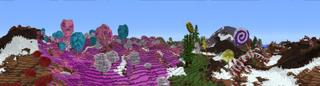 Panorama of the Minecraft Bedrock Marketplace product Sweet Candy created by Pathway Studios.