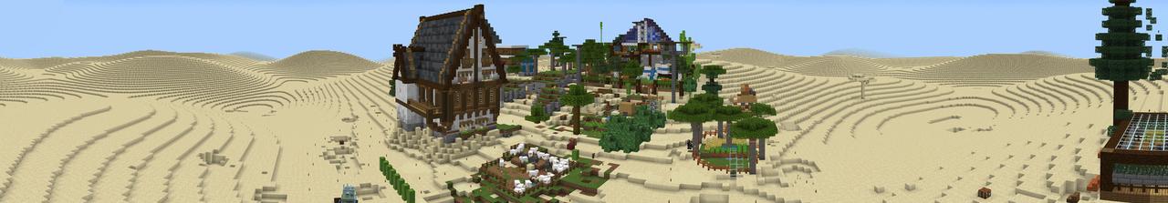 Panorama of the Minecraft Bedrock Marketplace product The Alchemist: Desert Survival created by Pathway Studios.