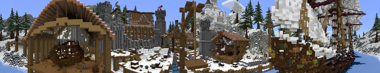Panorama of the Minecraft Bedrock Marketplace product The Dark Ages created by Pathway Studios.