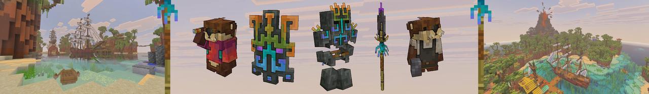 Panorama of the Minecraft Bedrock Marketplace product Tropical Survival created by Pathway Studios.