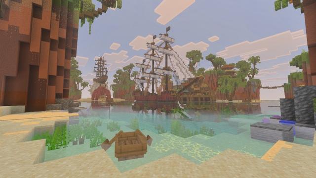 Screenshot of the Minecraft Bedrock Marketplace product Tropical Survival created by Pathway Studios.