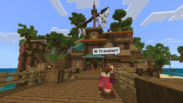 Screenshot of the Minecraft Bedrock Marketplace product Tropical Survival created by Pathway Studios.