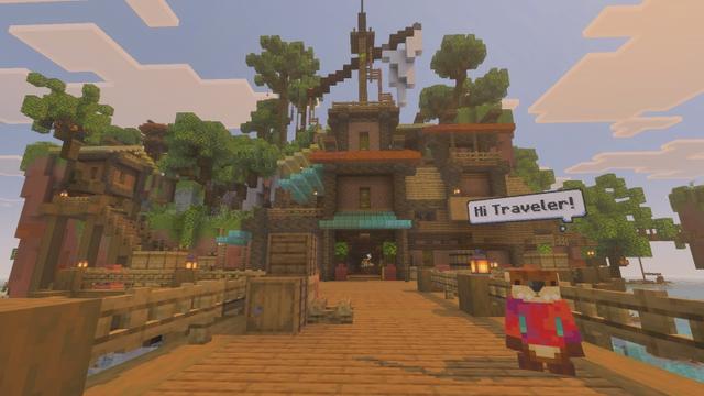 Screenshot of the Minecraft Bedrock Marketplace product Tropical Survival created by Pathway Studios.