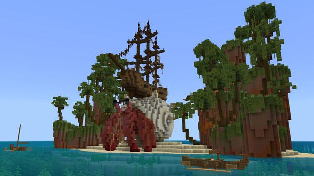 Screenshot of the Minecraft Bedrock Marketplace product Tropical Survival created by Pathway Studios.