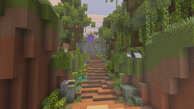 Screenshot of the Minecraft Bedrock Marketplace product Tropical Survival created by Pathway Studios.