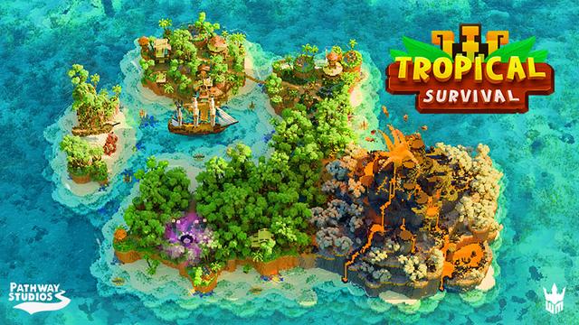 Thumbnail of the Minecraft Bedrock Marketplace product Tropical Survival created by Pathway Studios.