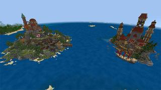 Screenshot of the Minecraft Bedrock Marketplace product Twin Islands created by Pathway Studios.