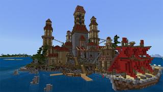 Screenshot of the Minecraft Bedrock Marketplace product Twin Islands created by Pathway Studios.