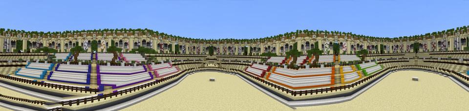 Panorama of the Minecraft Bedrock Marketplace product Ultimate Minigame Rush created by Pathway Studios.