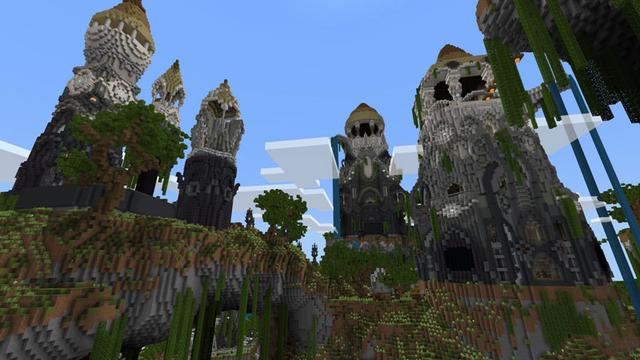 Screenshot of the Minecraft Bedrock Marketplace product Waterfall Keep created by Pathway Studios.