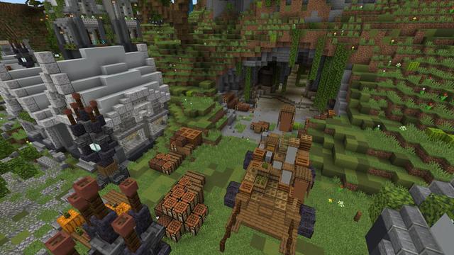 Screenshot of the Minecraft Bedrock Marketplace product Waterfall Keep created by Pathway Studios.