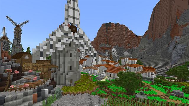 Screenshot of the Minecraft Bedrock Marketplace product Wind Valley created by Pathway Studios.