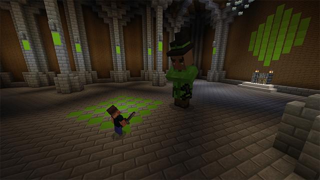 Screenshot of the Minecraft Bedrock Marketplace product Witch's Hedge Maze created by Pathway Studios.