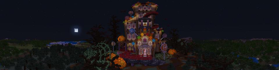 Panorama of the Minecraft Bedrock Marketplace product Witch's Manor created by Pathway Studios.