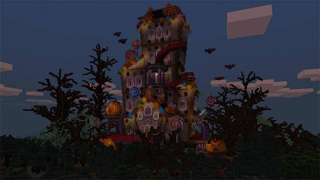 Screenshot of the Minecraft Bedrock Marketplace product Witch's Manor created by Pathway Studios.