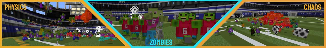 Panorama of the Minecraft Bedrock Marketplace product Zombie Football created by Pathway Studios.