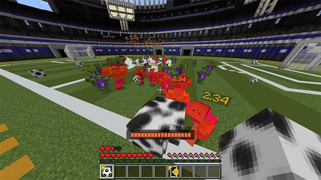Screenshot of the Minecraft Bedrock Marketplace product Zombie Football created by Pathway Studios.