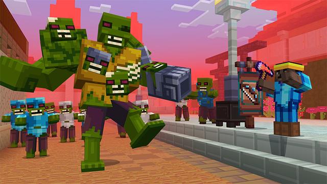 Screenshot of the Minecraft Bedrock Marketplace product Zombies++ created by Pathway Studios.