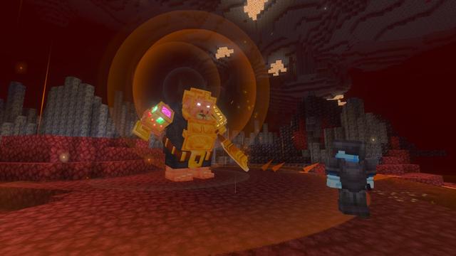 Screenshot of the Minecraft Bedrock Marketplace product Epic Bosses created by Peach Tree.