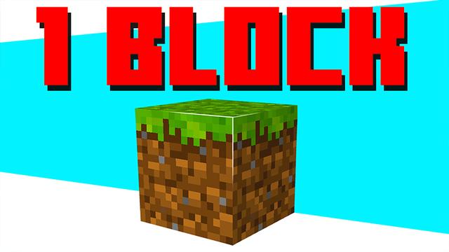Thumbnail of the Minecraft Bedrock Marketplace product 1 BLOCK! created by Pickaxe Studios.